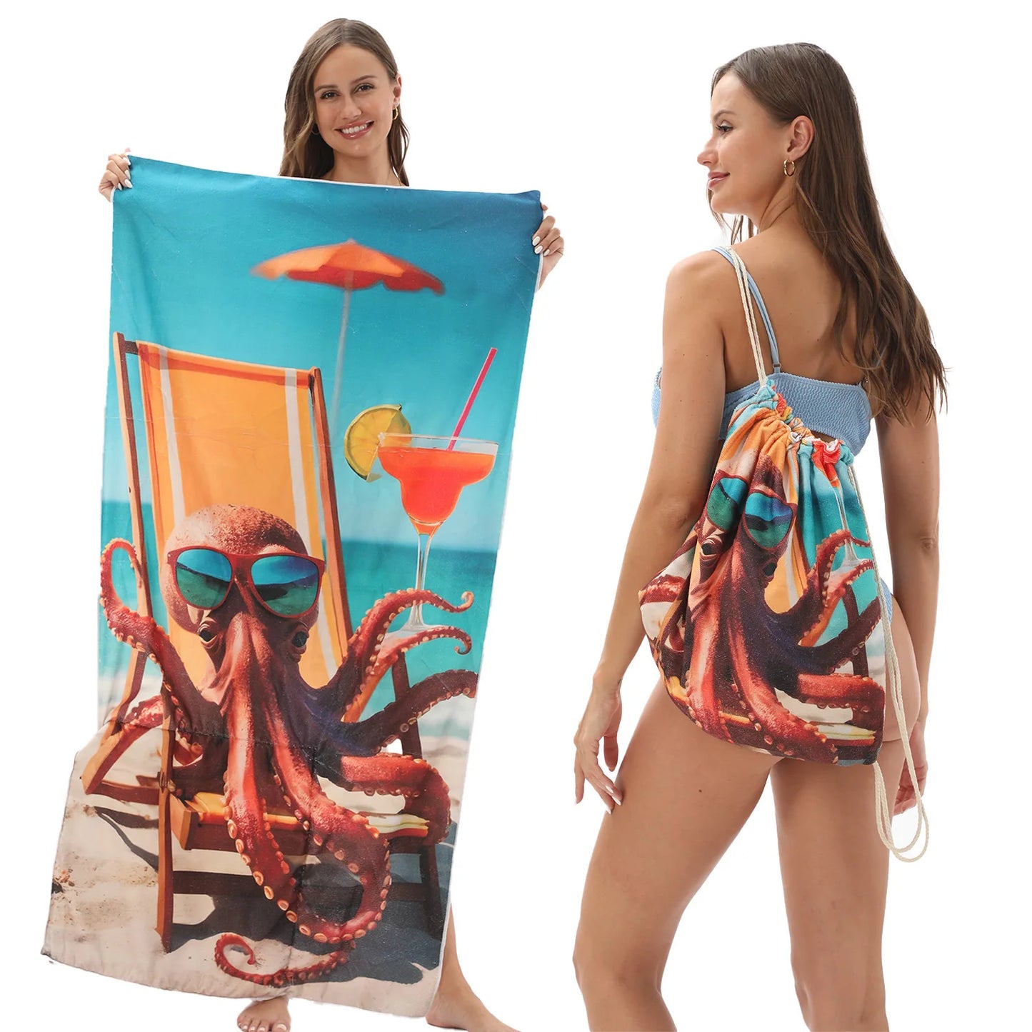 2 In 1 Foldable Towel Backpack