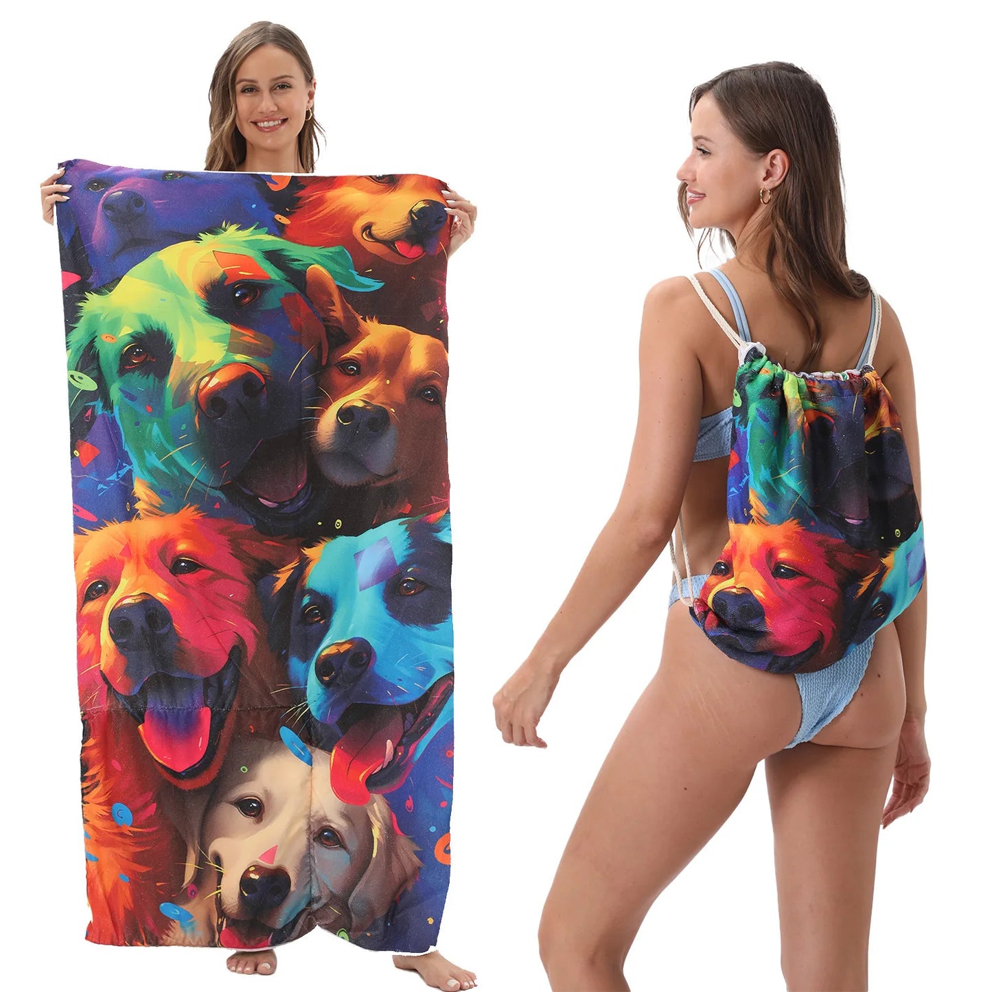 2 In 1 Foldable Towel Backpack